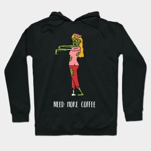 Coffee Zombie Girl Hoodie